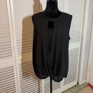 41 Hawthorn black sleeveless top sz L